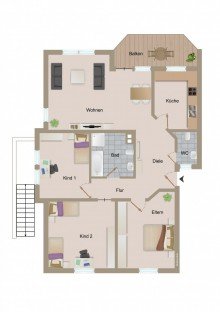  Gro�z�gige, helle 4 Zimmer Wohnung in Puderbach zu vermieten!
