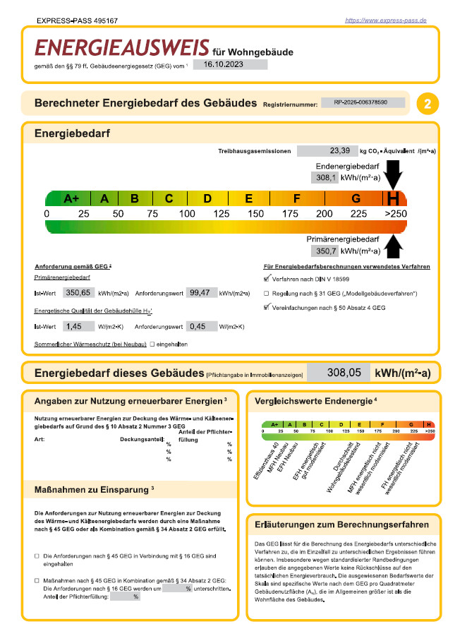 Energie Einfamilienhaus Birnbach